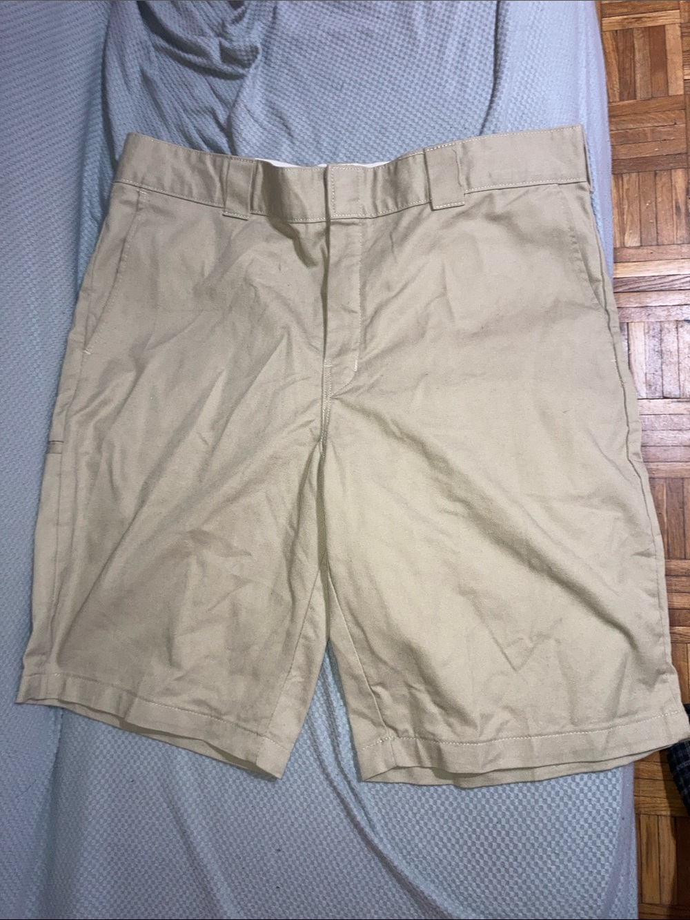 Dickies Khaki Flat-Front Work Shorts